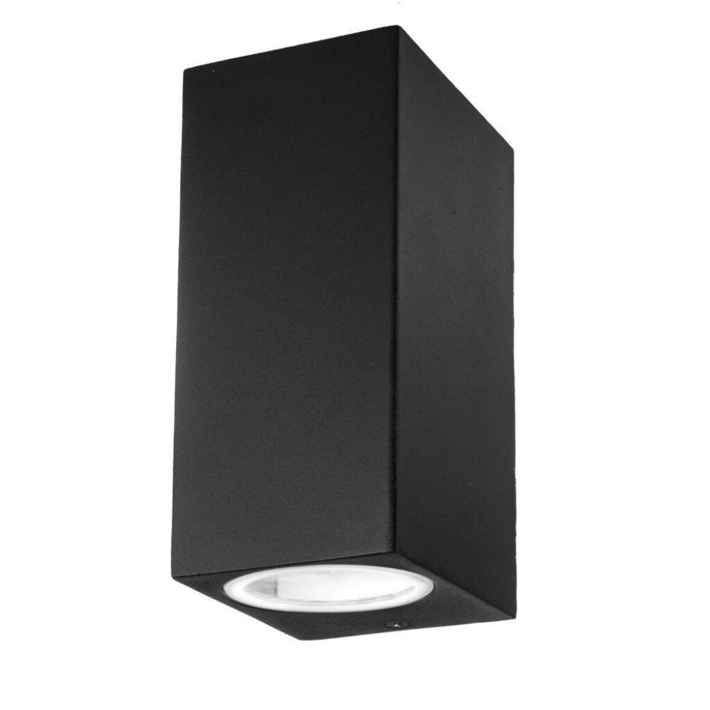 applique da esterno v-tac vt-7652sq doppio gu10 nera ip44 - dettaglio 2
