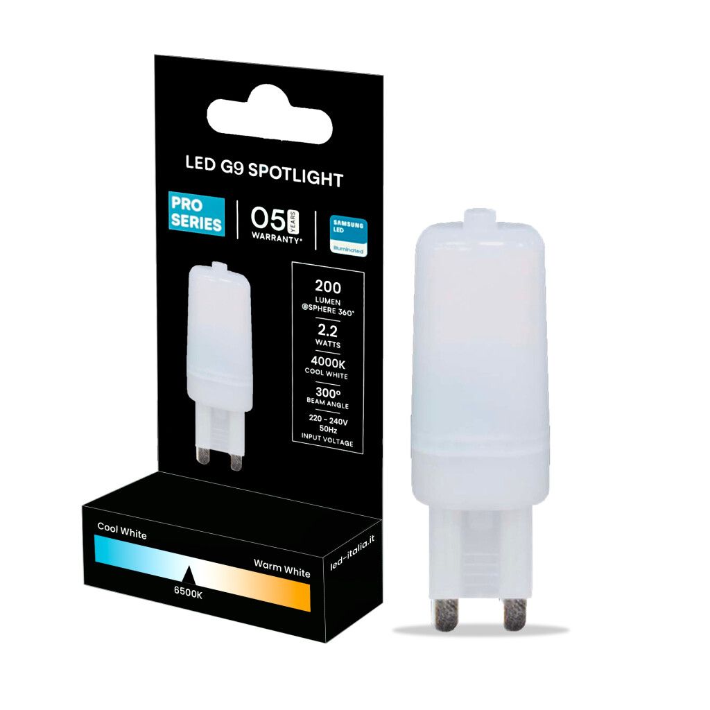 lampadina led g9 v-tac vt-11033 2,2w 4000k chip samsung