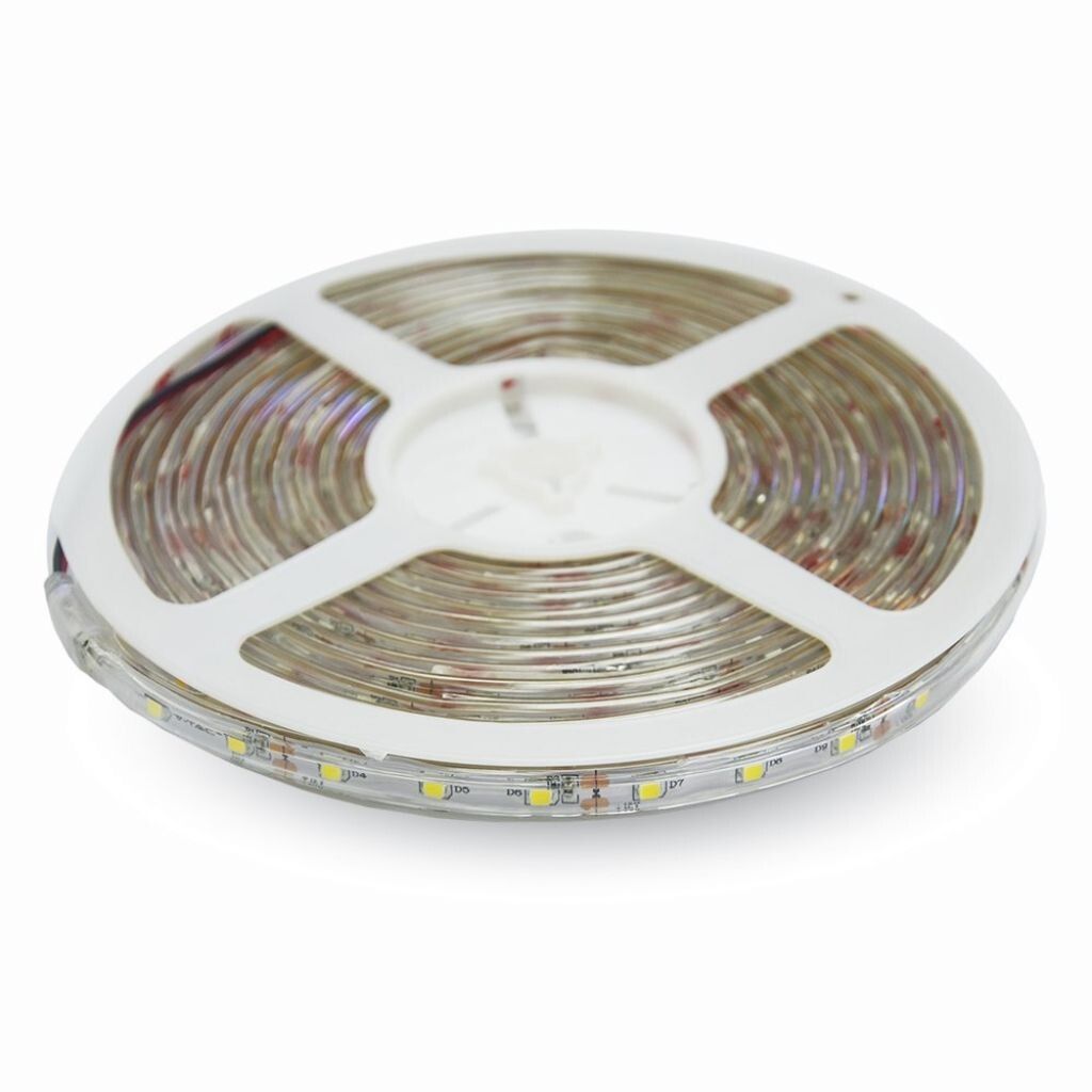 striscia led v-tac vt-3528 60-ip65 blu 12v 3,6w/m 5 m