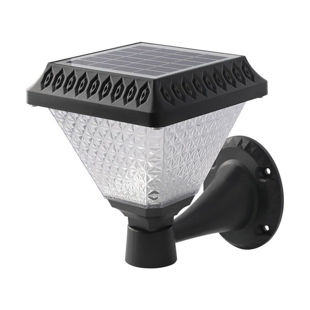 applique solare led v-tac vt-972 0,8w 3in1 con telecomando ip44 nera - dettaglio 2