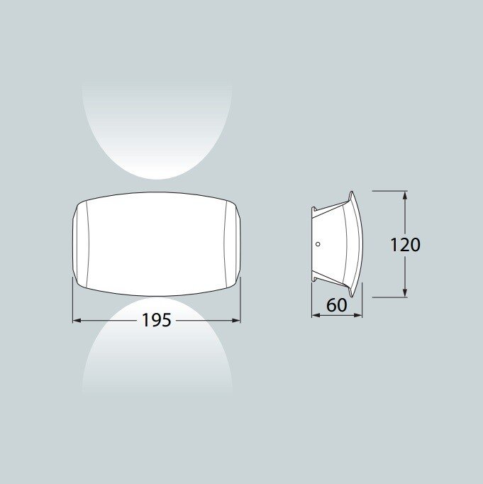 applique da esterno fumagalli abram 190 bianco up&down led r7s 7,5w cct - dettaglio 3