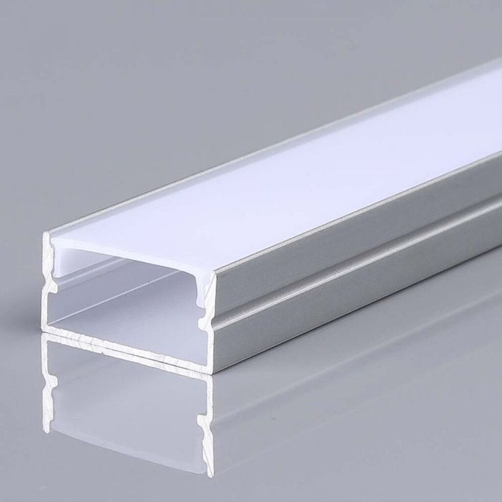 profilo led v-tac vt-8202-s in alluminio silver con diffusore 2 m
