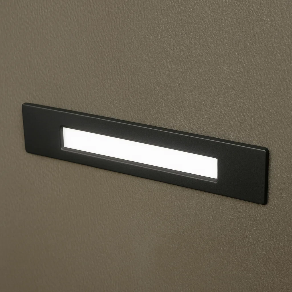 segnapasso da incasso fumagalli nina 190 nero opale led r7s 7,5w cct