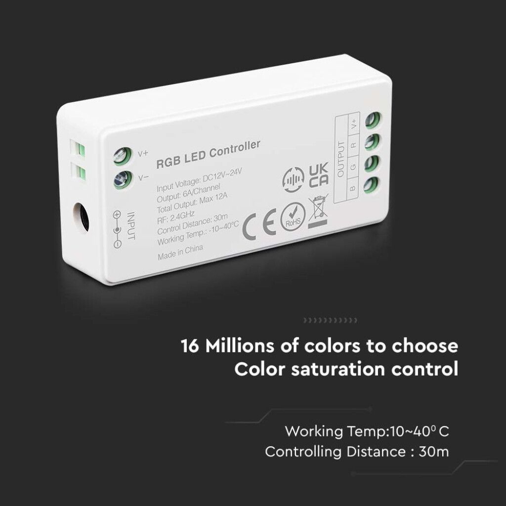 controller wireless rgb+w v-tac vt-2434 12-24v 12a - dettaglio 2