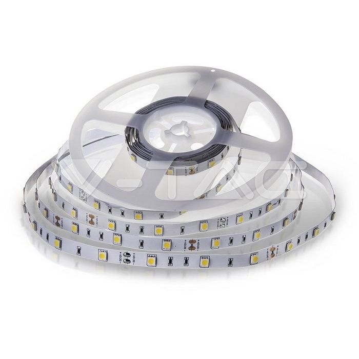striscia led v-tac vt-5050 ip20 30 led/m 6000k bianco freddo