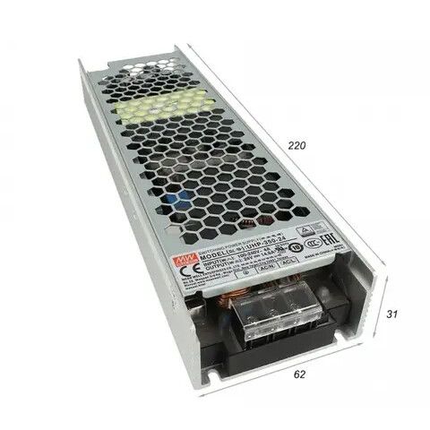 alimentatore switching mean well uhp-350-24 24v 350,4w slim senza ventola