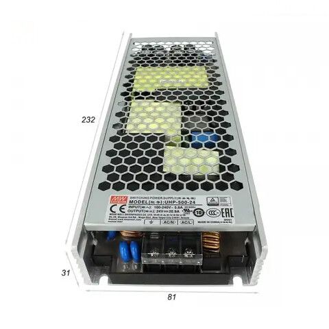 alimentatore mean well uhp-500-24 24v 500w fanless
