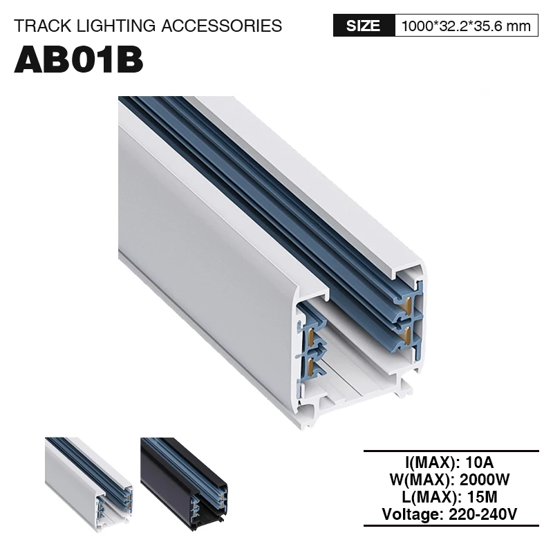 binario trifase kossom ab01b bianco 1 metro