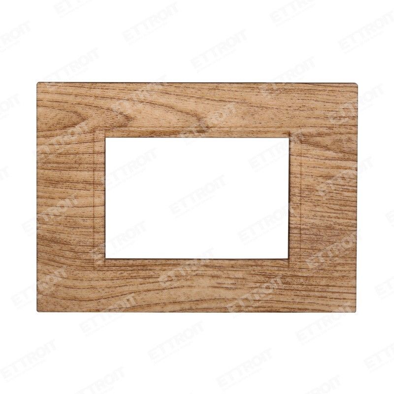 placca quadrata 3 moduli ettroit space ln89304 legno chiaro