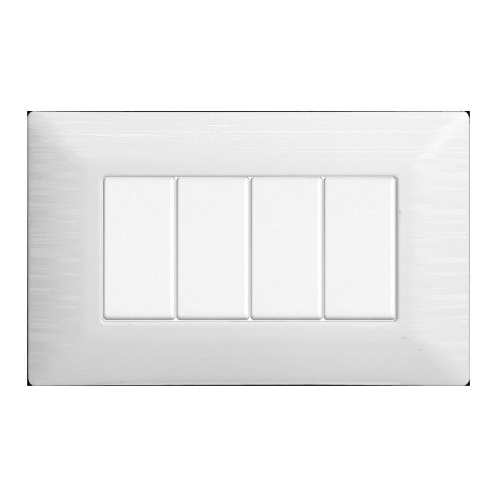 placca 4 posti ettroit solar mt85401 bianco satinato - dettaglio 2