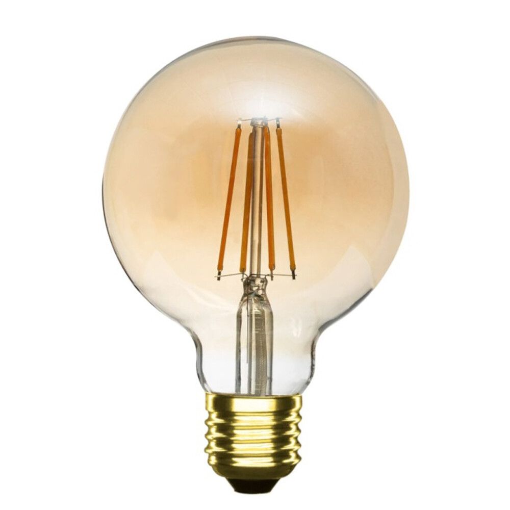 lampadina led filamento universo g125-o12c 12w e27 vetro ambrato