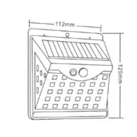 applique led solare universo so-a3 ip65 con sensore di movimento - dettaglio 2
