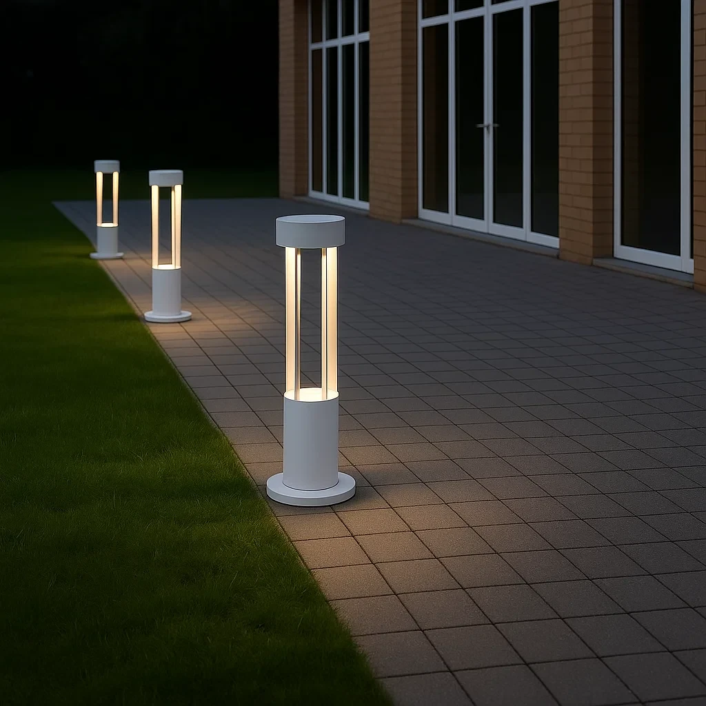 paletto led da giardino universo es28-b 12w ip65 bianco