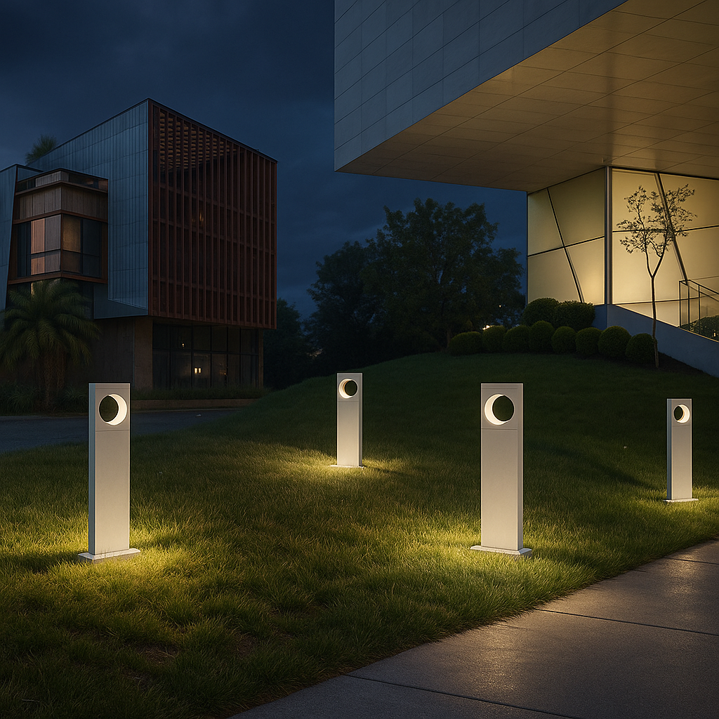 paletto led universo es60 12w bianco ip65 da giardino