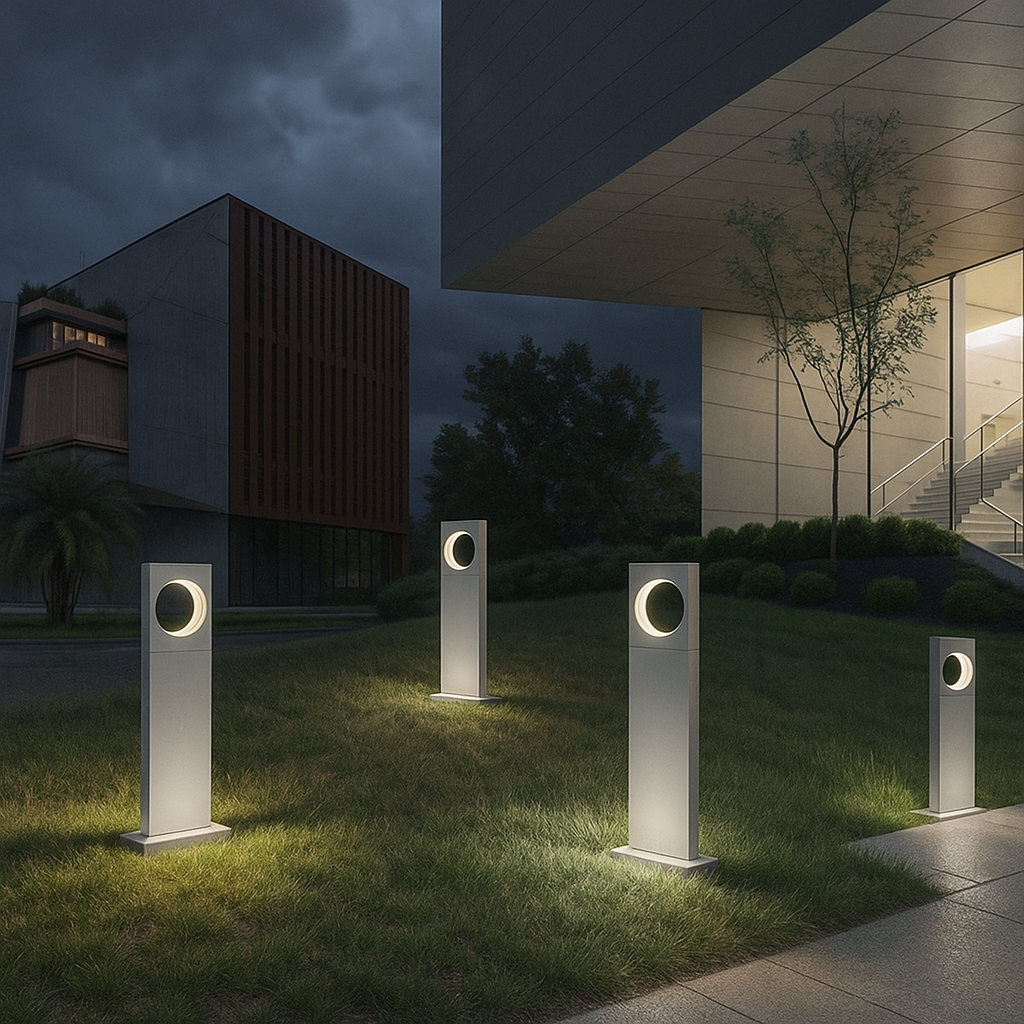 paletto led universo es60 12w bianco ip65 da giardino - dettaglio 2