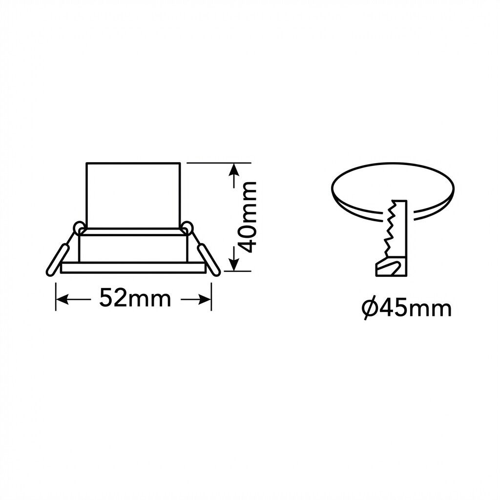 faretto led da incasso universo p-45-b3c 3w cct bianco - dettaglio 2