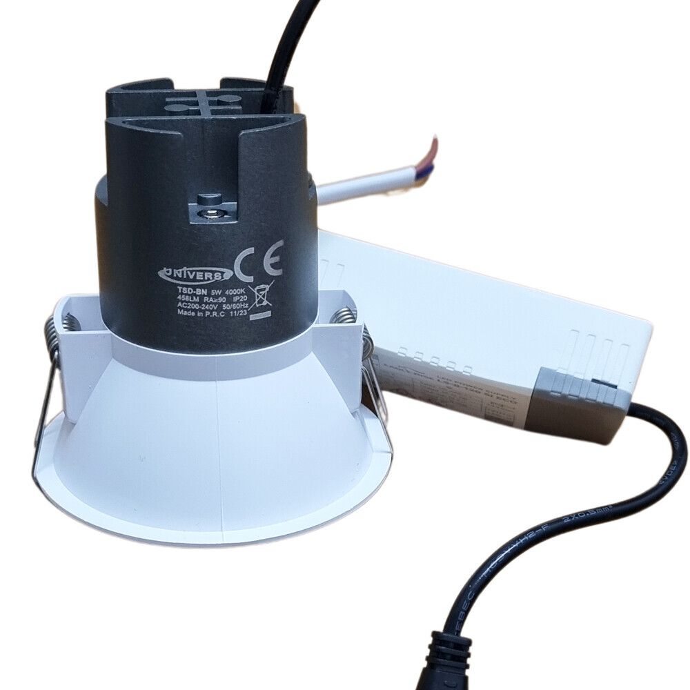 faretto led da incasso universo tsd-bc 5w 3000k con alimentatore - dettaglio 2