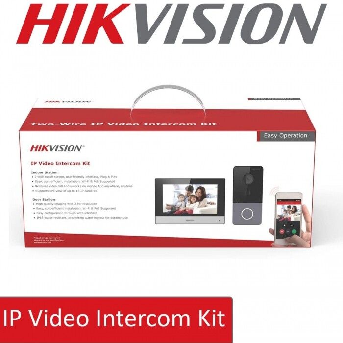 kit videocitofonico ip hikvision ds-kis603-p con monitor touch 7 pollici e wi-fi - dettaglio 2