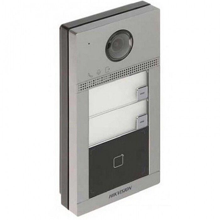 videocitofono ip hikvision ds-kv8213-wme1(c) 2 pulsanti con wi-fi e lettore mifare