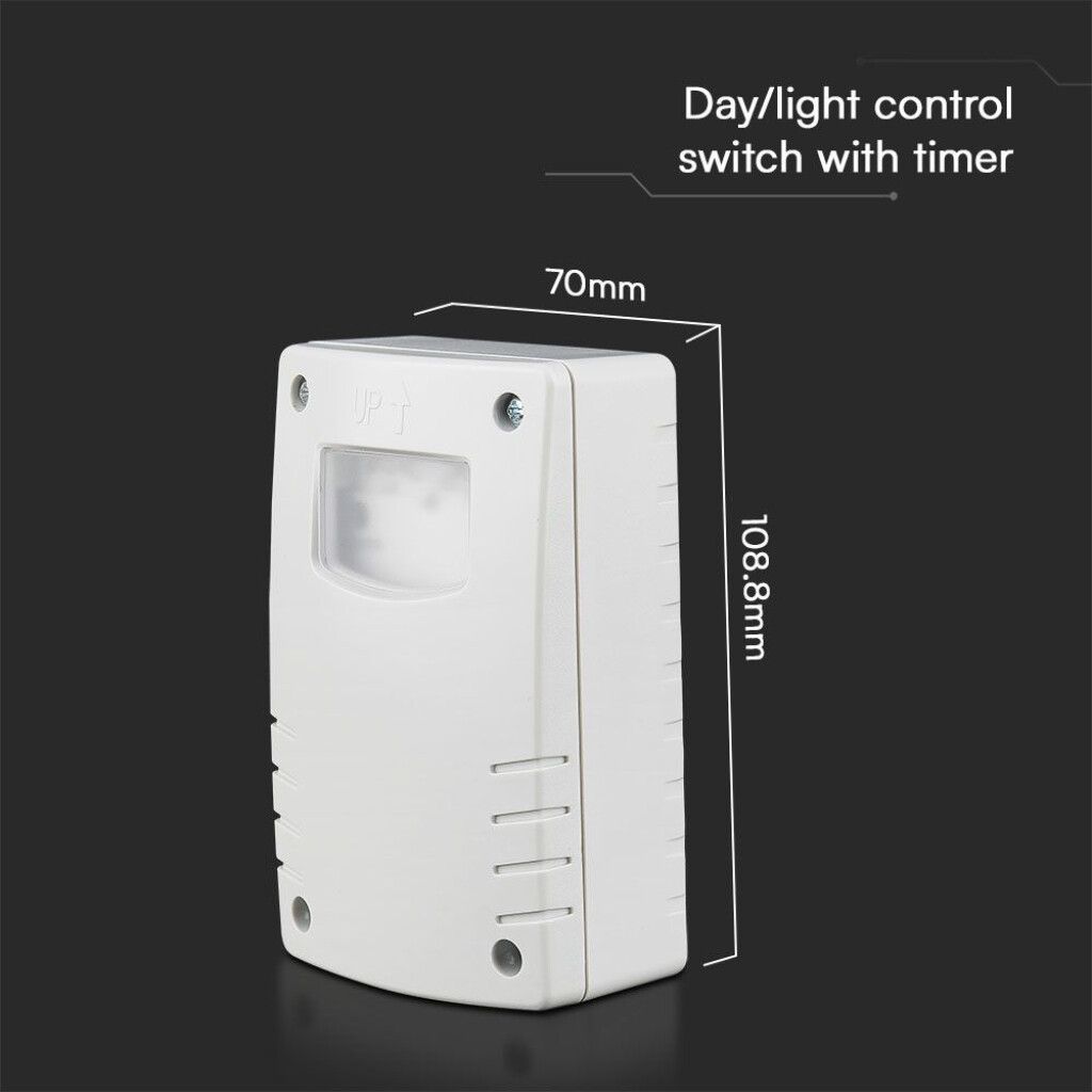 interruttore crepuscolare v-tac vt-81007 ip65 con timer 1-9 ore - dettaglio 3
