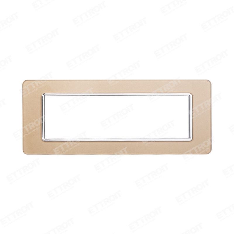 placca in vetro ettroit starlight ev84611 7 moduli oro compatibile vimar plana