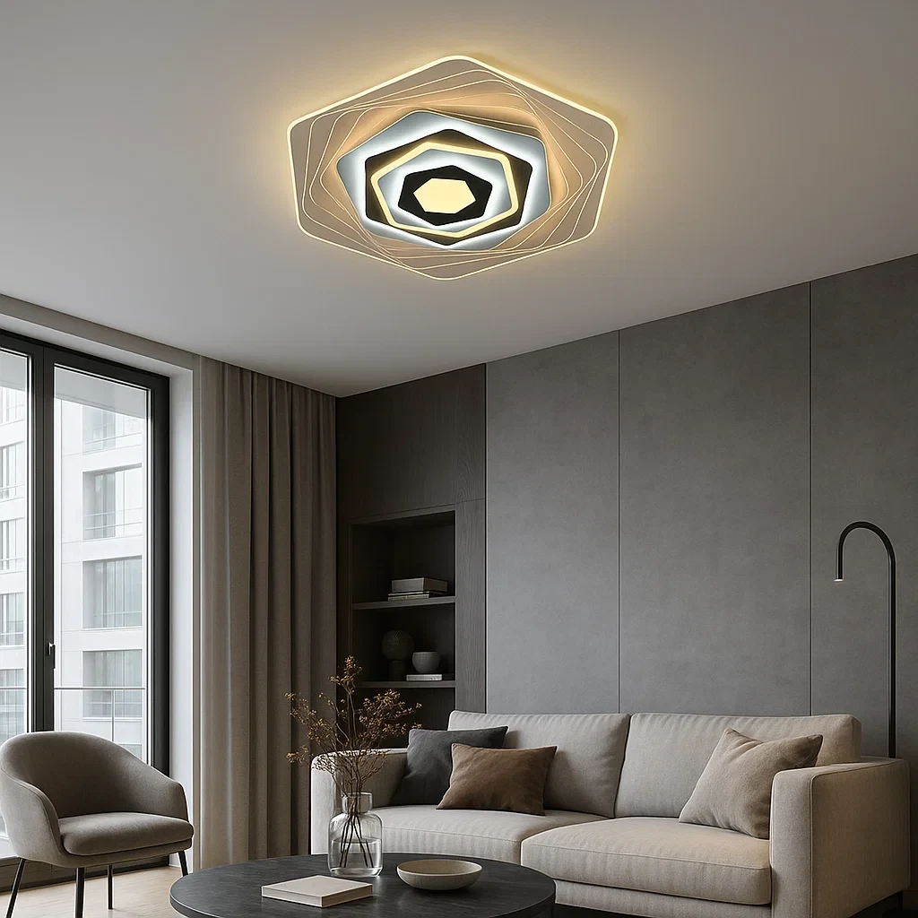 plafoniera led terafacatory 5192 112w con telecomando e luce cct