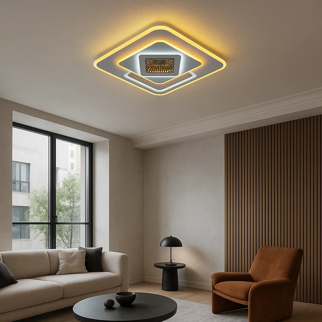 plafoniera led 5235-3d 226 w con telecomando e 3 tonalità di luce