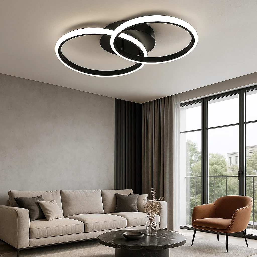 applique led terafacatory 6090-2 a doppio anello con telecomando e 3 tonalità - dettaglio 2