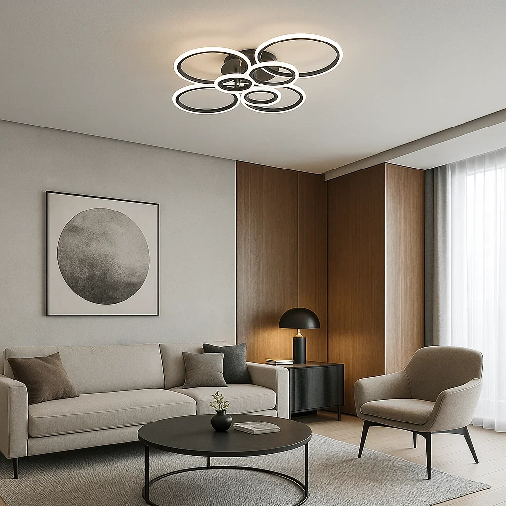 plafoniera led terafacatory 6094-8 140w con telecomando e 3 tonalità di luce