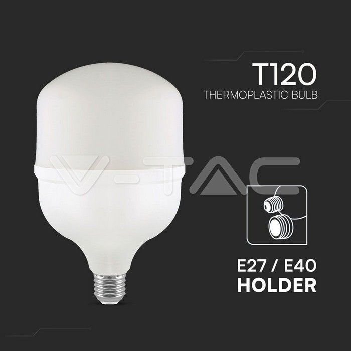 lampadina led v-tac vt-21040 t120 40w 4000k e27 con adattatore e40 - dettaglio 2