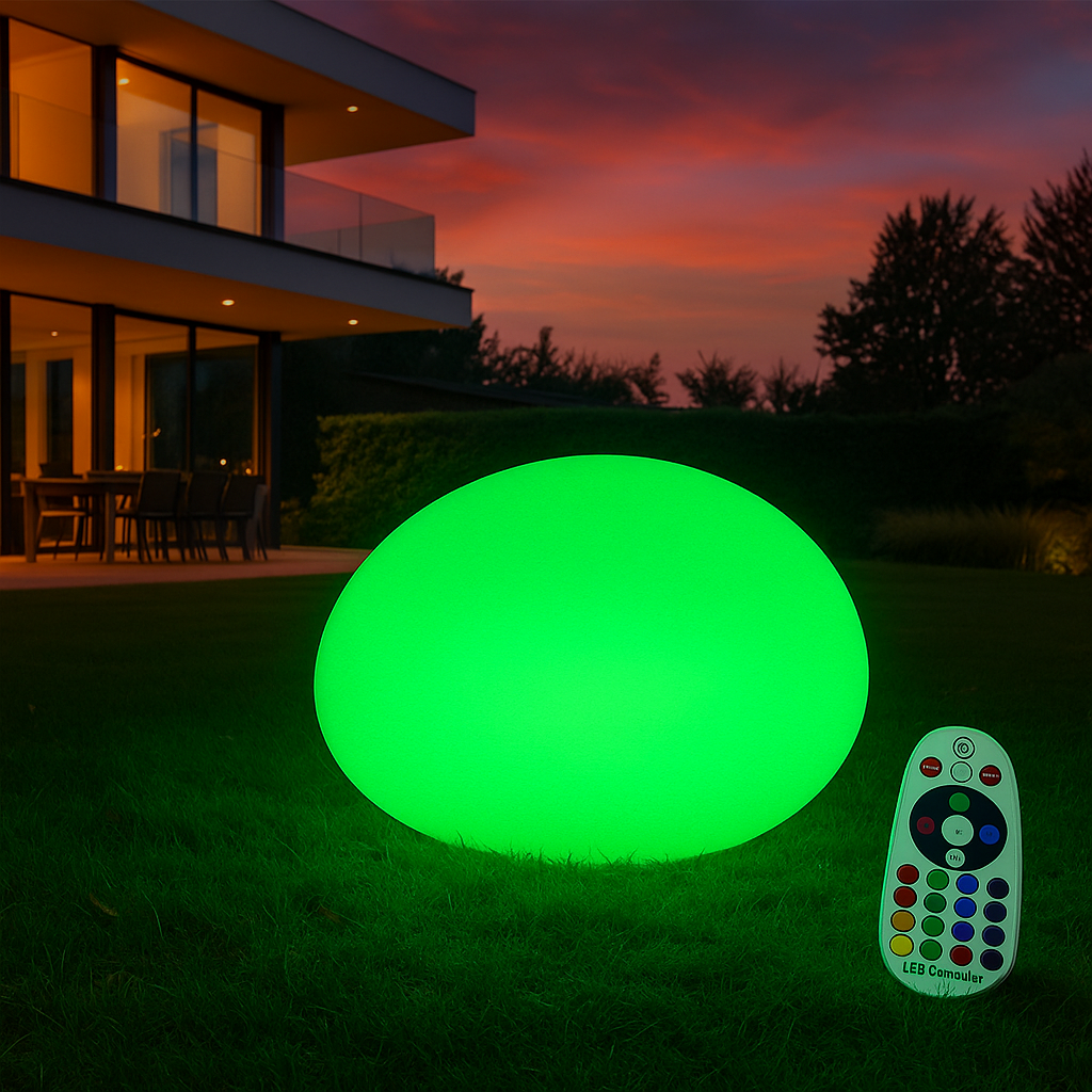lampada led decorativa da giardino v-tac vt-7802 rgb ricaricabile con telecomando