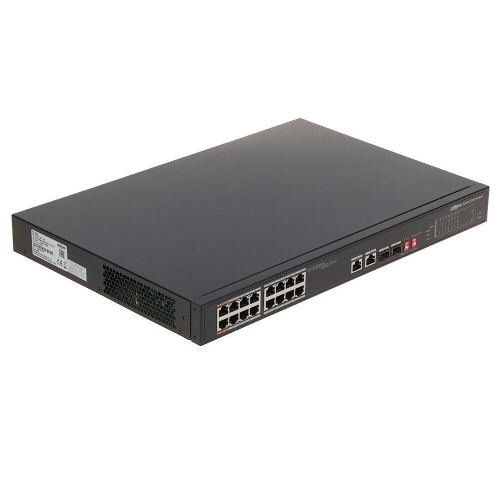 switch poe dahua dh-pfs3218-16et-135 18 porte con budget 135 w