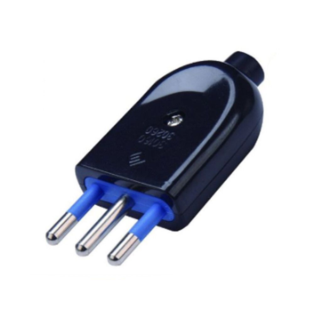 spina elettrica 10a dritta nera universo 83004