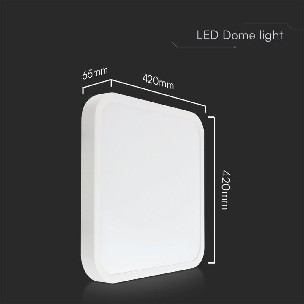 plafoniera led quadrata v-tac vt-8630 48w 6500k ip44 - dettaglio 2