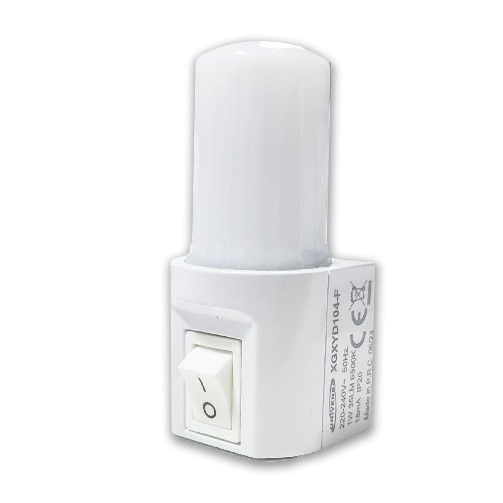 luce notturna led universo xgxyd104-f 1w 6500k con interruttore