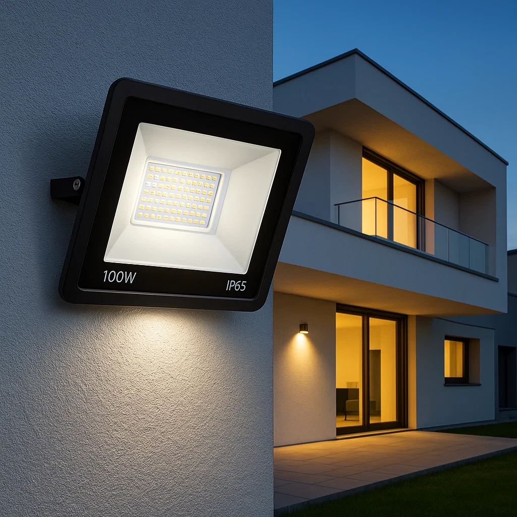 faro led da esterno modee ml-fls6000k100wa2n slim 100w 6000k ip65 - dettaglio 2