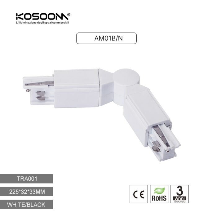 giunto a snodo trifase kossom am01b bianco - dettaglio 2