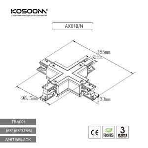 giunto a croce trifase kossom ax01b bianco - dettaglio 2
