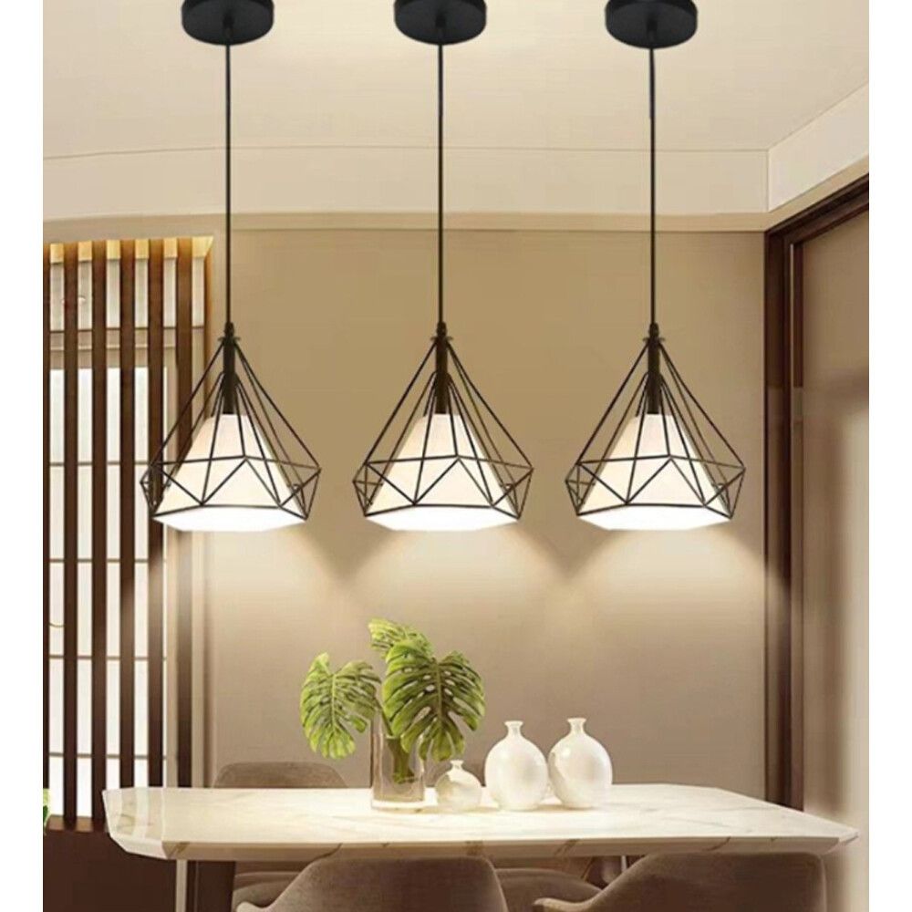 lampadario a sospensione universo b20-n e27 diamante nero