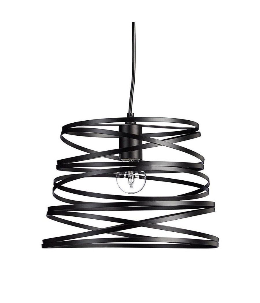 lampadario a sospensione universo a08-n vortice traforato nero e27 - dettaglio 2