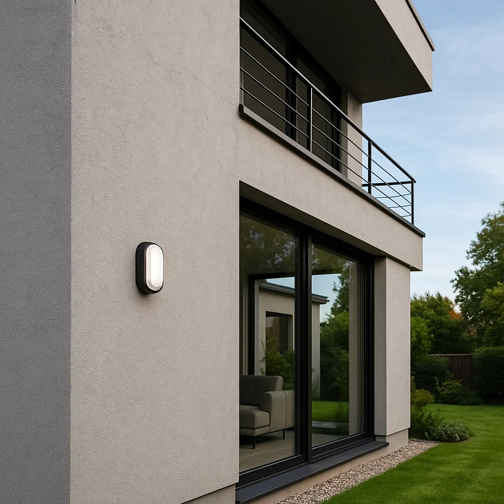 plafoniera led ovale da esterno universo xg-907-n3c nera 23w cct 3 in 1