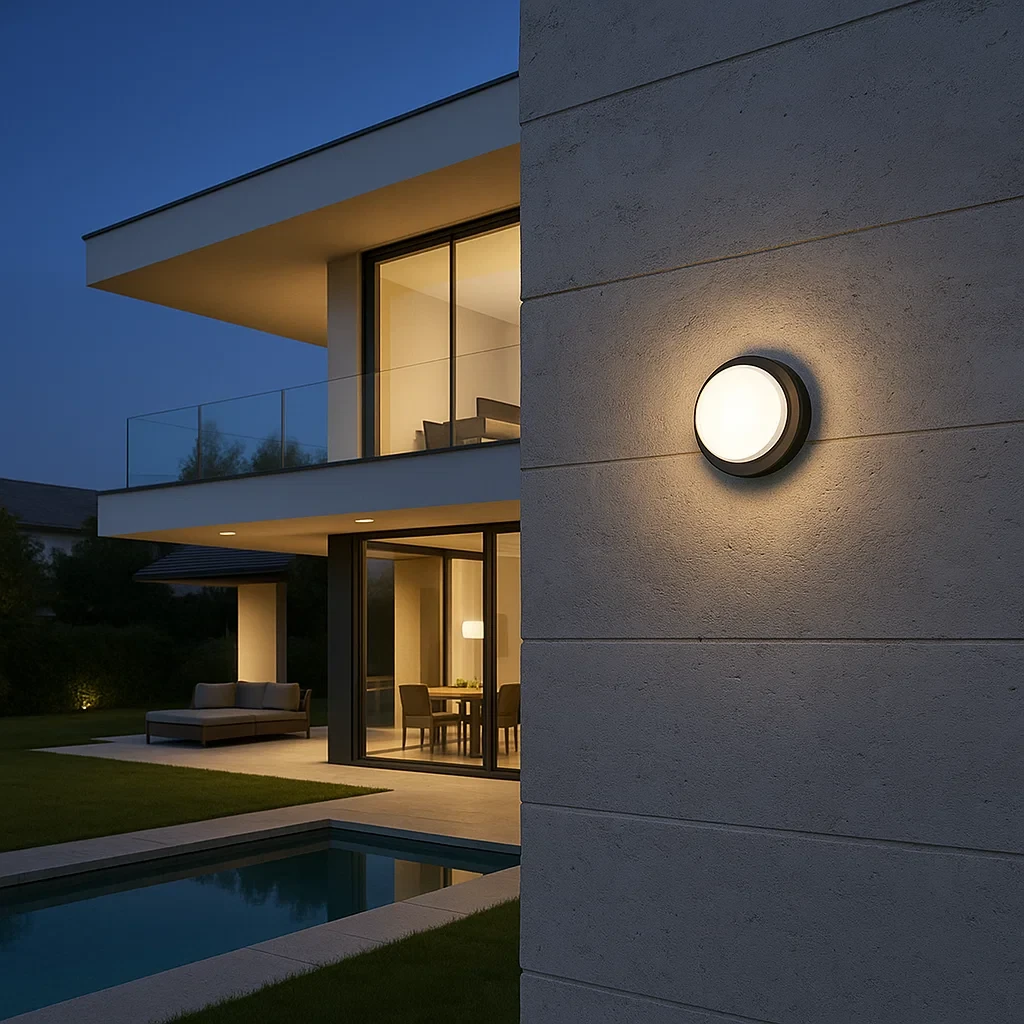 applique led da esterno universo xg-909-n3c nera 23w cct