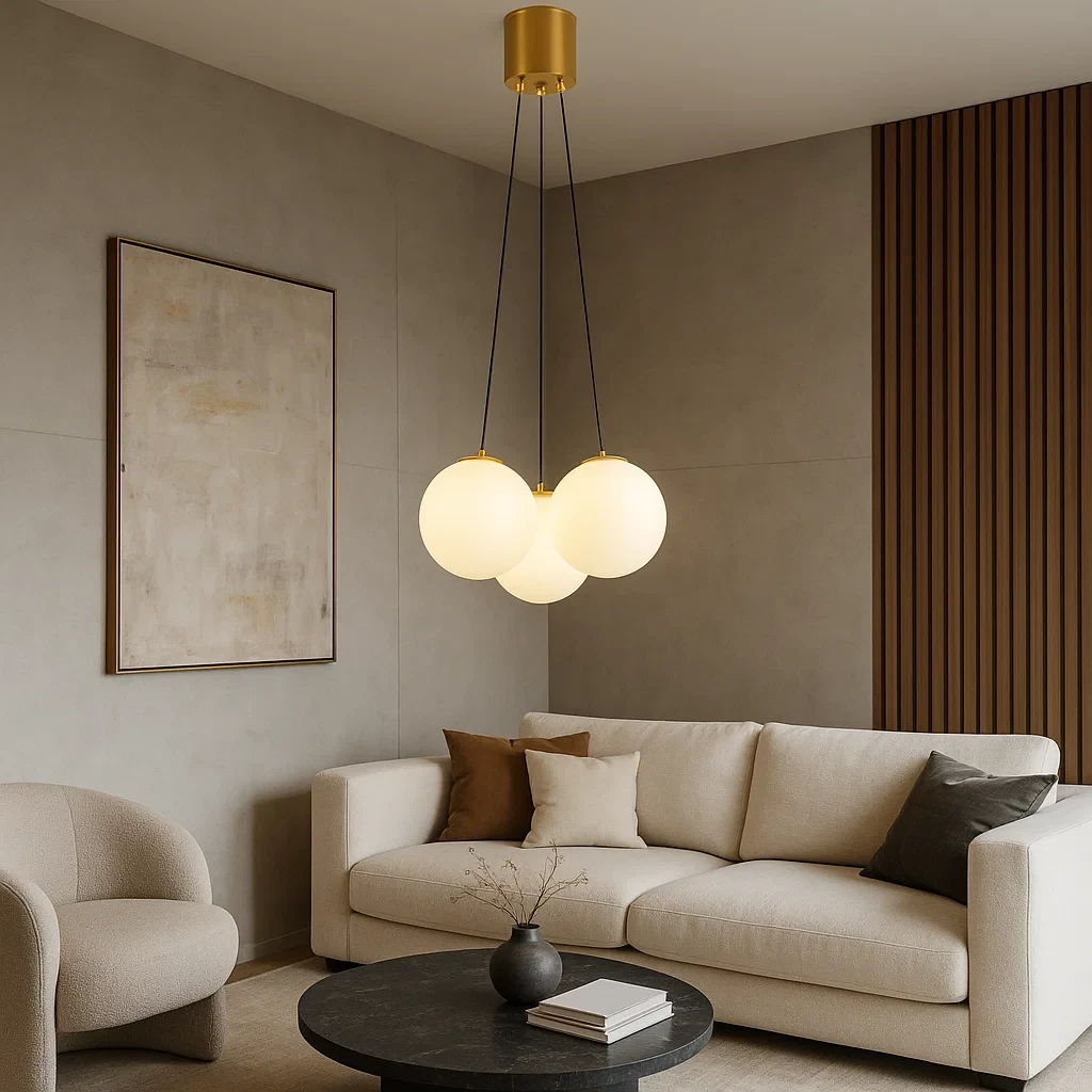 lampadario a sospensione universo lp-84-3 3 sfere g9 oro