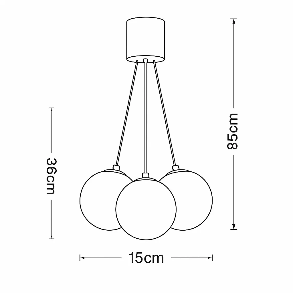 lampadario a sospensione universo lp-84-3 3 sfere g9 oro - dettaglio 2