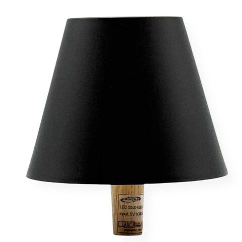 lampada led da tavolo per bottiglia universo d10-n3c nera ricaricabile cct