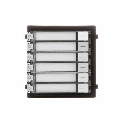 modulo pulsanti hikvision ds-kd-kk a 6 chiamate per videocitofono modulare