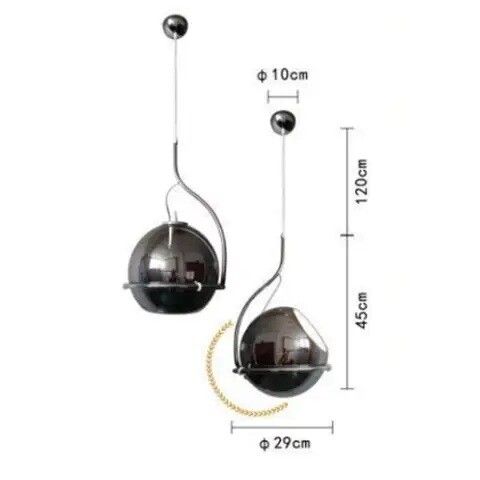 lampadario a sospensione universo lp-87a gioia silver con attacco e27 - dettaglio 3
