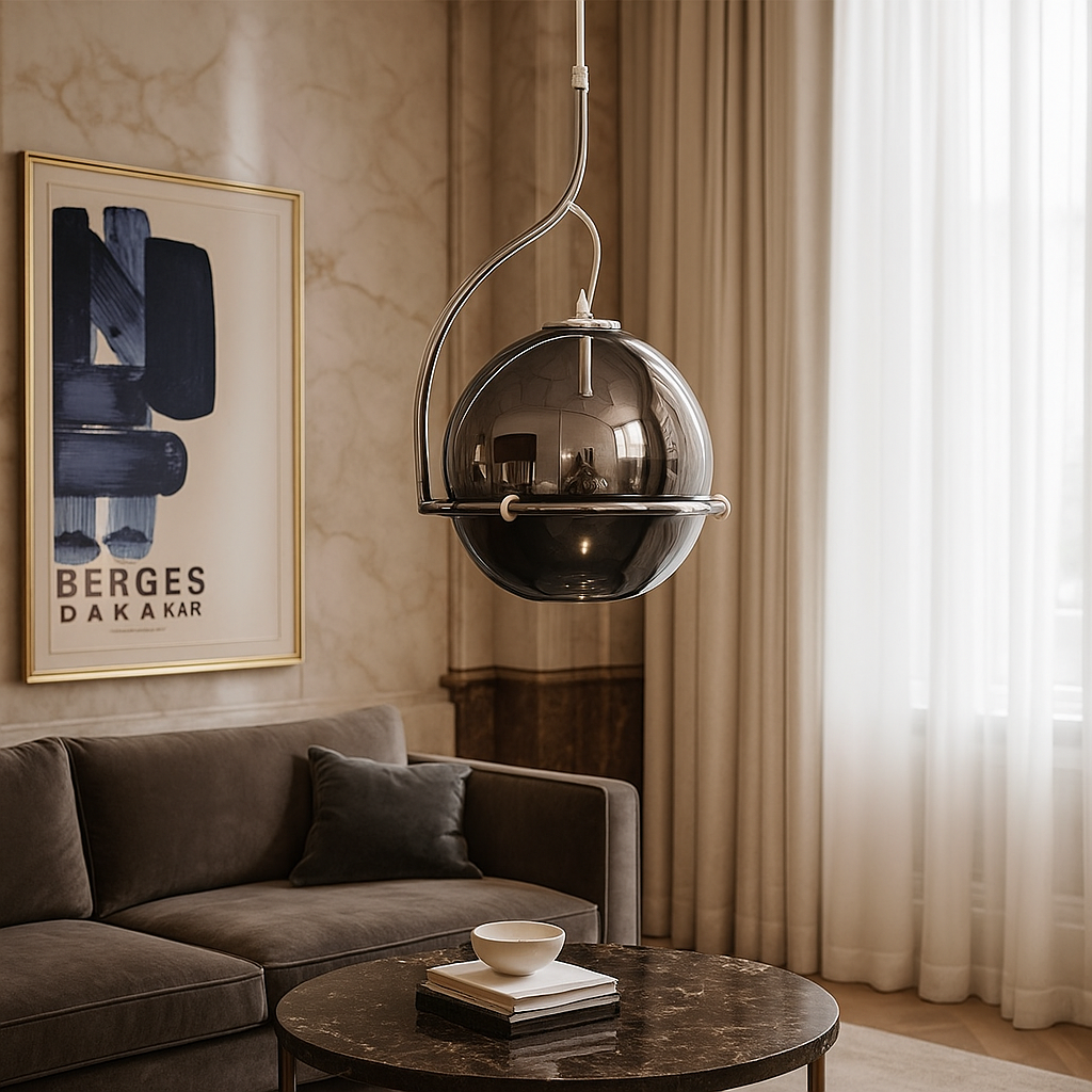 lampadario a sospensione universo lp-87a gioia silver con attacco e27 - dettaglio 2