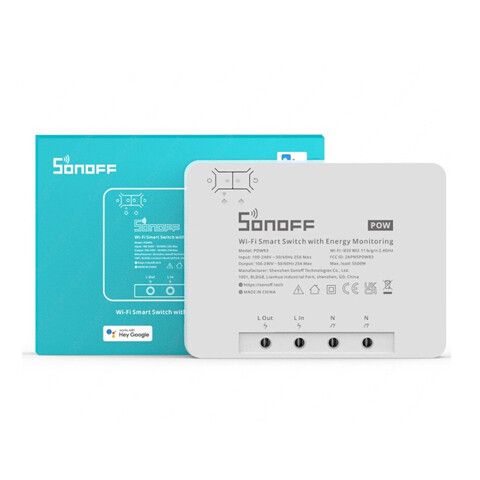 interruttore smart wi-fi sonoff powr3 25a con monitoraggio energia