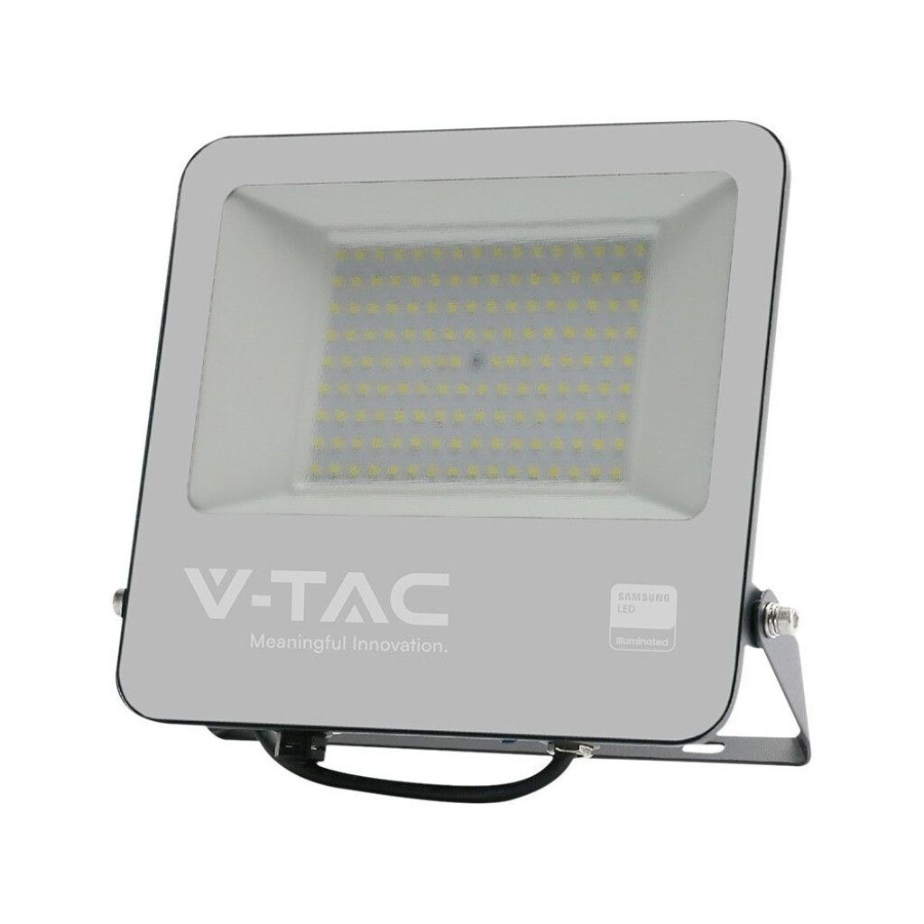faro led esterno v-tac vt-44104-b 100w samsung 4000k ip65 nero